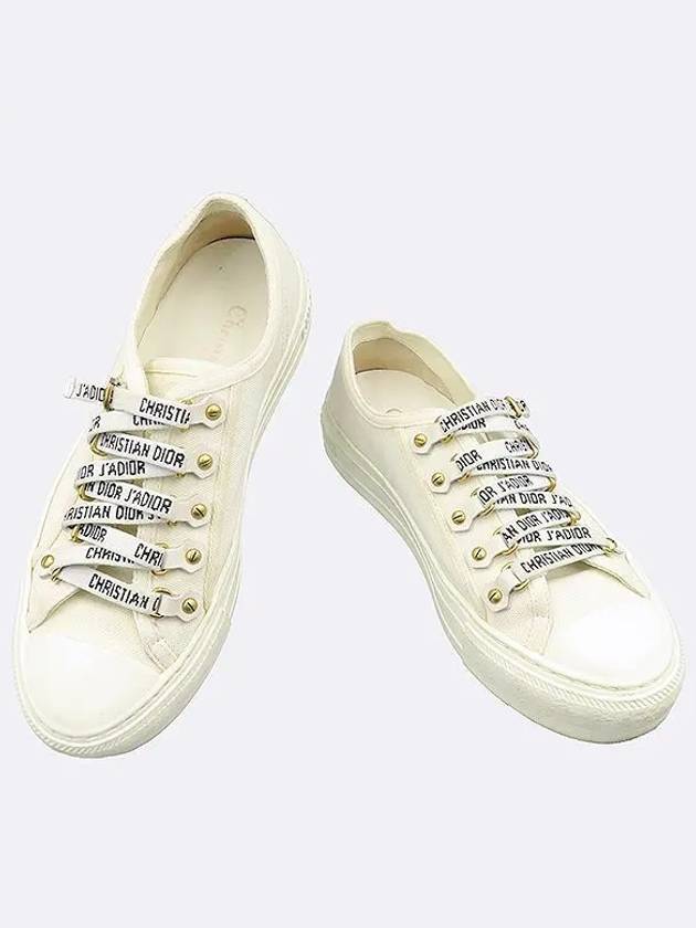 KCK177CVA S06W White Cotton Canvas WALK N Women s Sneakers 225MM - DIOR - BALAAN 2