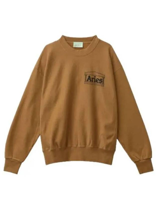 Aries Premium Temple Sweatshirt Camel T shirt - ARIES - BALAAN 1