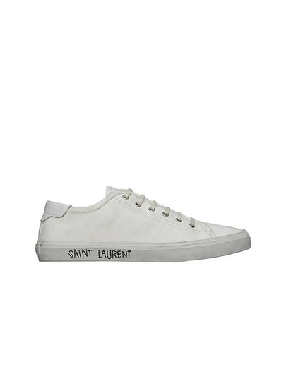 Women's Malibu Canvas Low Top Sneakers White - SAINT LAURENT - BALAAN 2