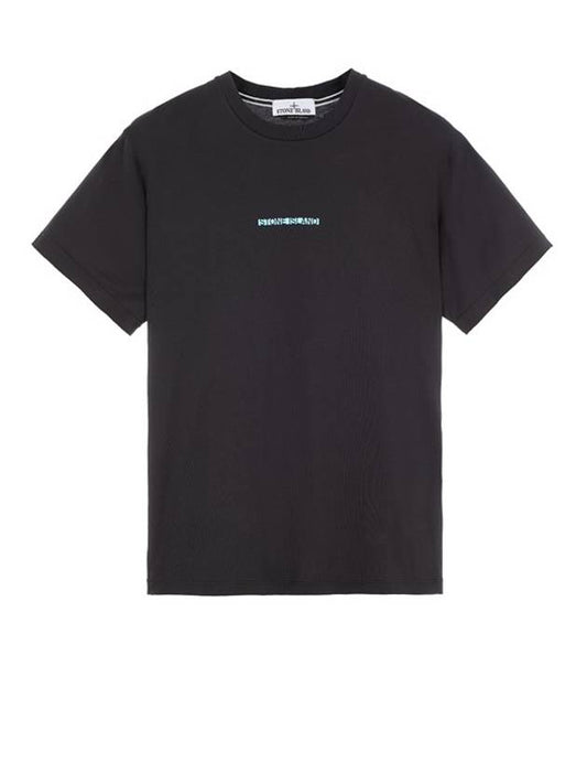 Micro Graphics One Print Short Sleeve T Shirt Black - STONE ISLAND - BALAAN 1