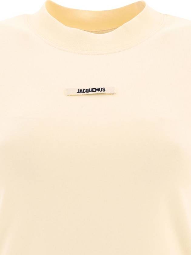 Le Gros Grain Short Sleeve T-Shirt Light Beige - JACQUEMUS - BALAAN 4