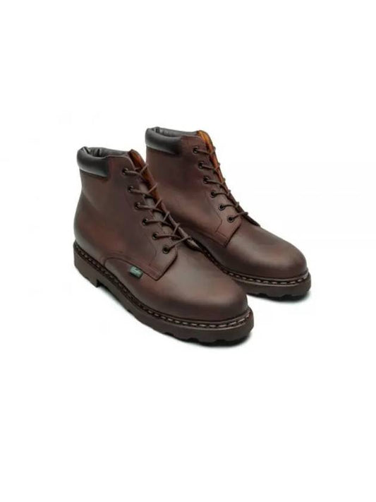Bergerac Leather Walker Boots Brown - PARABOOT - BALAAN 1