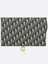 Saddle Pouch Blue  Oblique Jacquard - DIOR - BALAAN 6