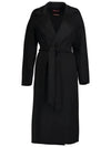 Women's Cles Virgin Wool Single Coat Black - MAX MARA - BALAAN 2