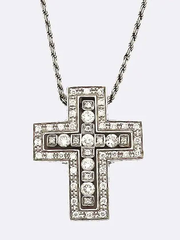 20073457 18k white gold Belle Epoque diamond necklace - DAMIANI - BALAAN 2