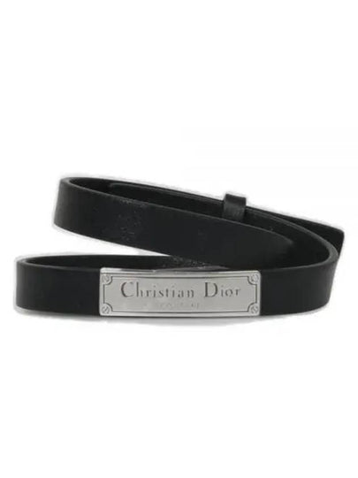 Couture Leather Double Bracelet Black - DIOR - BALAAN 2