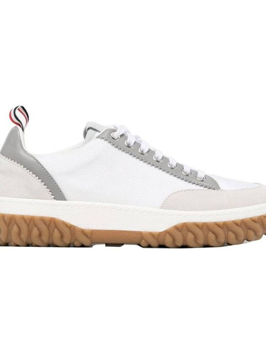 Court Rubber Sole Knit Low Top Sneakers White - THOM BROWNE - BALAAN 2