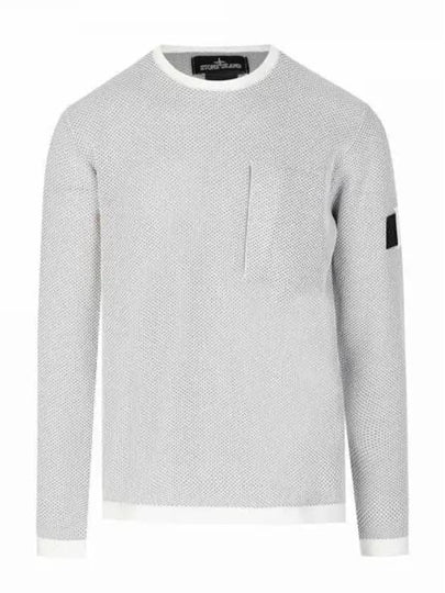 Men's Shadow Project Crewneck Lambswool Knit Top Grey - STONE ISLAND - BALAAN 2