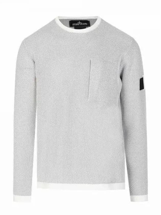 Men's Shadow Project Crewneck Lambswool Knit Top Grey - STONE ISLAND - BALAAN 2