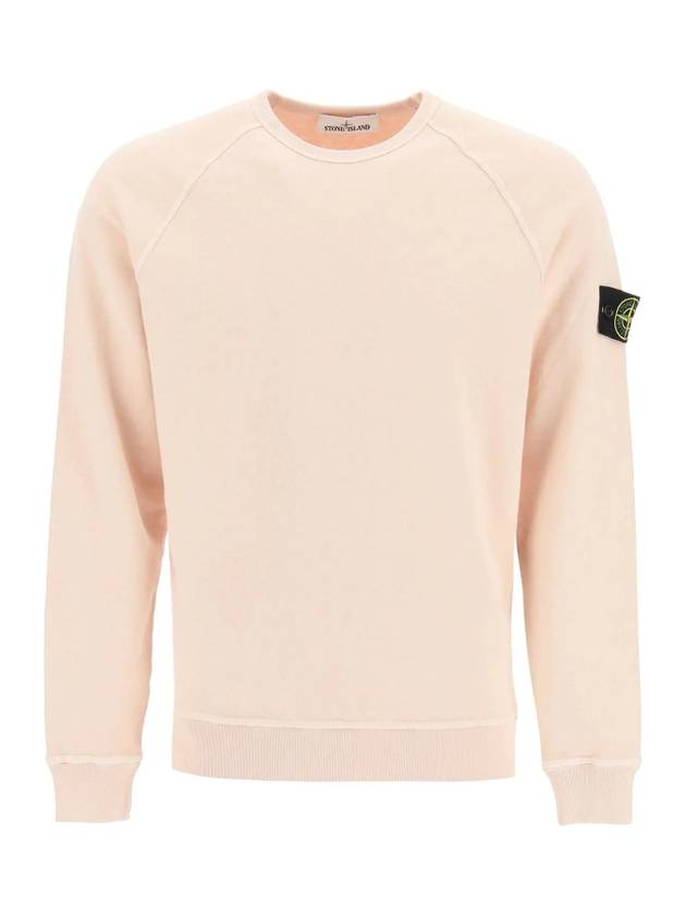 Wappen Patch Round Sweatshirt Ivory Pink - STONE ISLAND - BALAAN 1