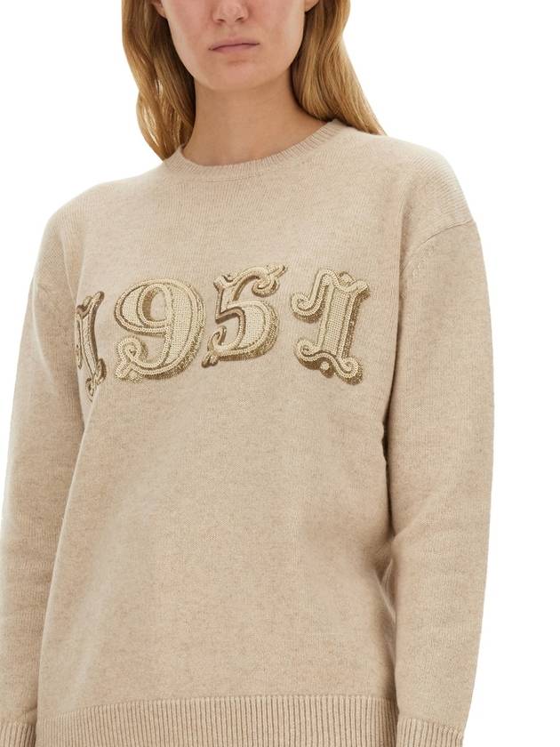 Plata crew neck knit top beige - MAX MARA - BALAAN 5