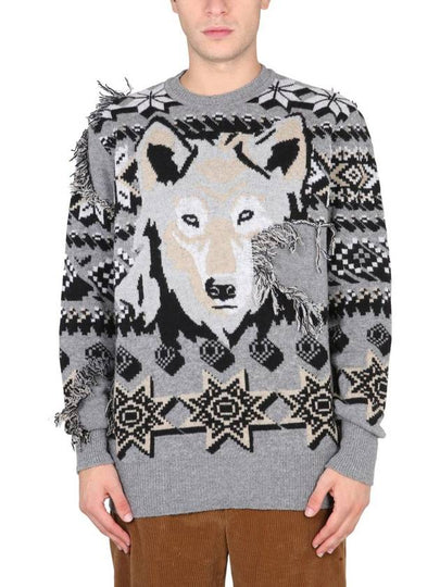 Wolf Knit Top Gray - ETRO - BALAAN 2