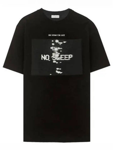 NUS19230 009 Logo Printing Short Sleeve T Shirt Black Men s TTA 271182 - IH NOM UH NIT - BALAAN 1