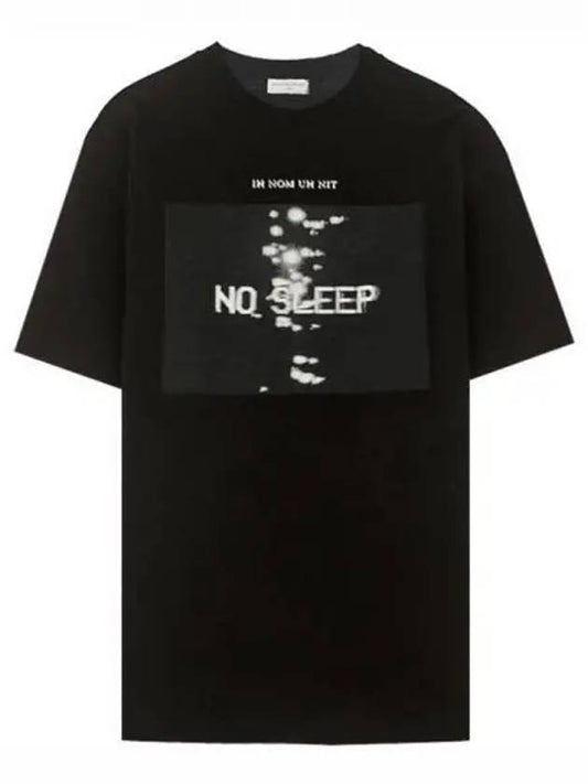 NUS19230 009 Logo Printing Short Sleeve T Shirt Black Men s TTA 271182 - IH NOM UH NIT - BALAAN 1