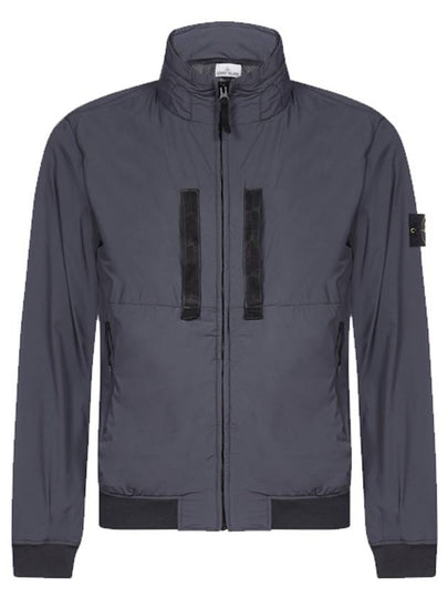 Men's Wappen Patch Technology Nylon Bomber Zip-Up Jacket Charcoal - STONE ISLAND - BALAAN 2