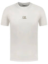 Three Cards Short Sleeve T-Shirt White - CP COMPANY - BALAAN 4