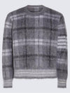 Check 4 Bar Mohair Knit Top Grey - THOM BROWNE - BALAAN 3