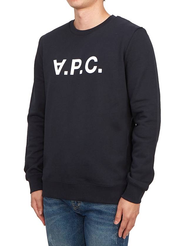 VPC Logo Crew Neck Sweatshirt Navy - A.P.C. - BALAAN 3