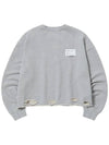 Destroy Love Safely Semi Crop Sweatshirt Grey - ULKIN - BALAAN 3