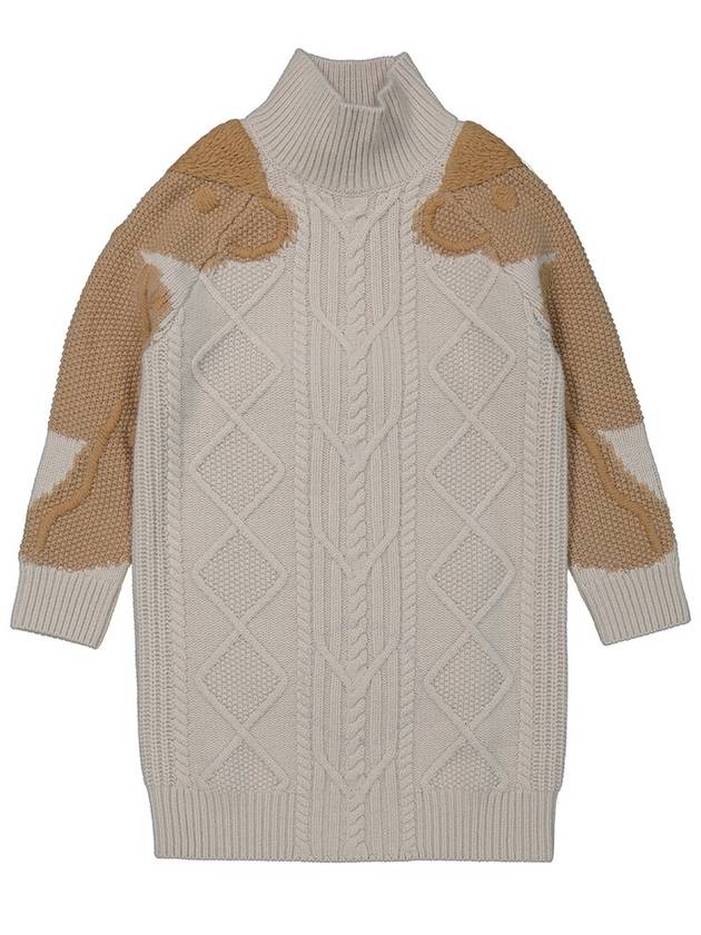 Burberry Girls Thomas Bear High-Neck Knit Dress, Size 3Y - BURBERRY - BALAAN 1