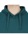 Tape For Print Brushed Cotton Fleece Hoodie Petrol Green - STONE ISLAND - BALAAN 7