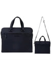 Double Pocket Zipper Briefcase Black - SALVATORE FERRAGAMO - BALAAN 2