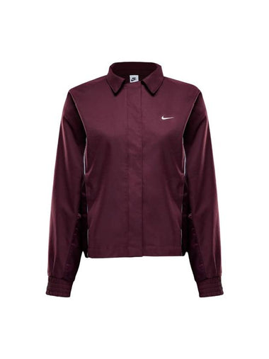 Sportswear Woven Track Jacket Burgundy Crush - NIKE - BALAAN 1