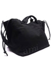 Men's Logo Print Tote Bag Black - AMI - BALAAN 4