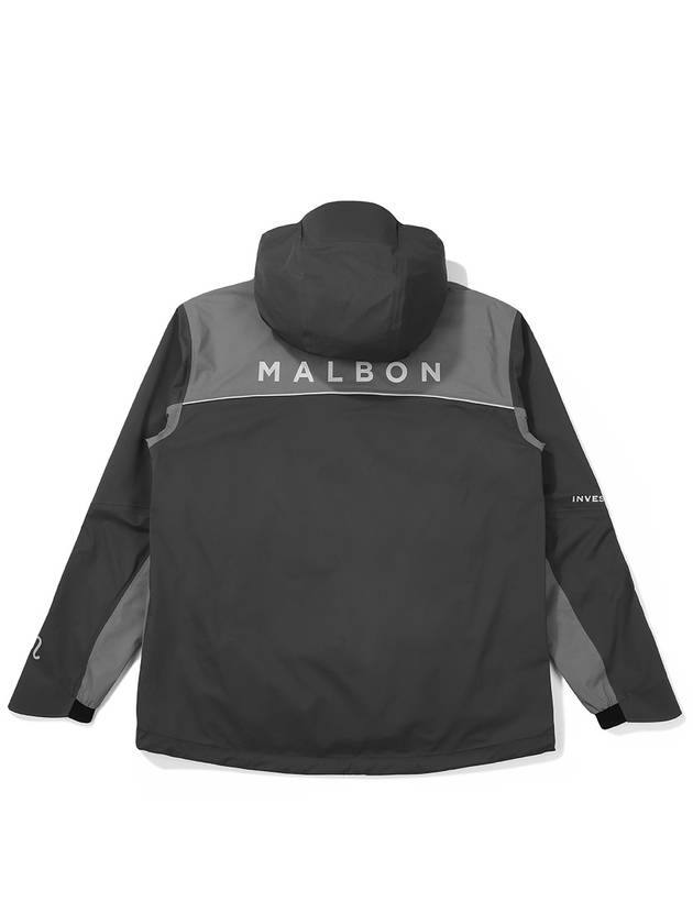 2 IN 1 HOODIE PADDED JACKET CHARCOAL MAN - MALBON GOLF - BALAAN 3