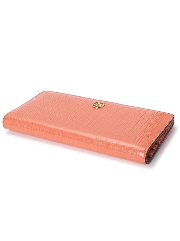 Robinson Zipper Slim Card Wallet Coral - TORY BURCH - BALAAN 4