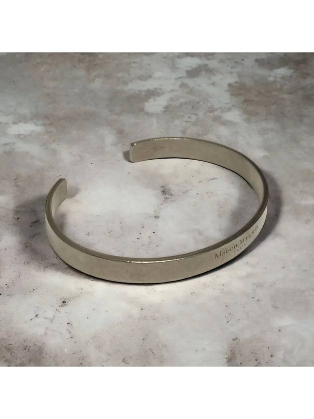 Ingraving Logo Cuff Bracelet Silver - MAISON MARGIELA - BALAAN 4