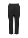 Pleated Basic Straight Pants Black - ISSEY MIYAKE - BALAAN 1