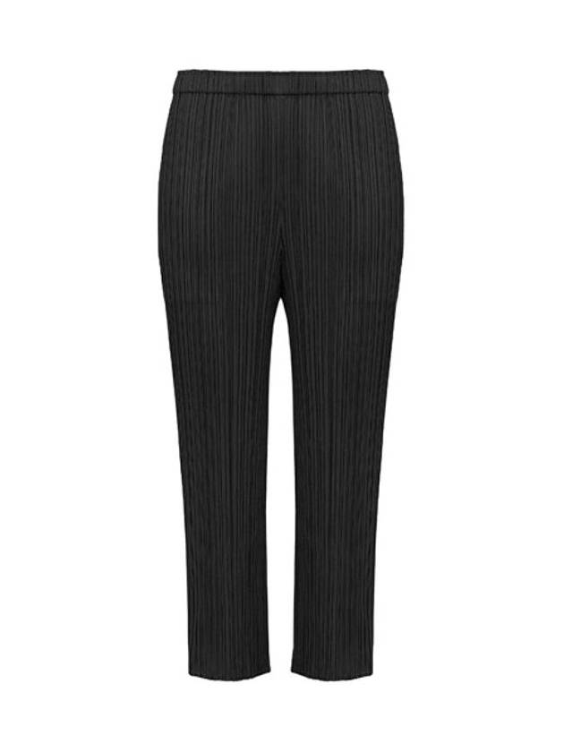 Pleated Basic Straight Pants Black - ISSEY MIYAKE - BALAAN 1