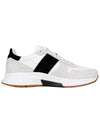 Suede Technical Fabric Jagga Low Top Sneakers Black White - TOM FORD - BALAAN 5