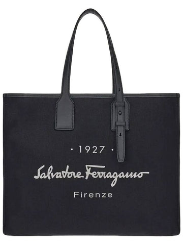 1927 Signature Logo Tote Bag Black - SALVATORE FERRAGAMO - BALAAN 1