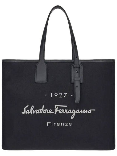 1927 Signature Logo Tote Bag Black - SALVATORE FERRAGAMO - BALAAN 1