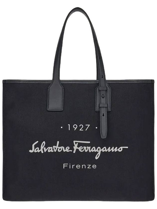 1927 Signature Logo Tote Bag Black - SALVATORE FERRAGAMO - BALAAN 1