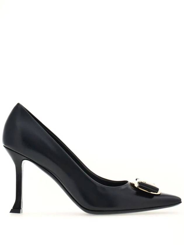 New Vara Plate Pumps Heel Black - SALVATORE FERRAGAMO - BALAAN 2