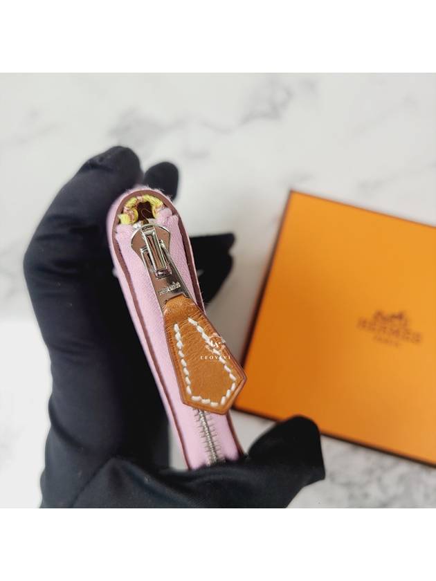 Silk in Coin Perth Zipper Coin Purse Mauve Absong Sylvestre Pink H083794CK - HERMES - BALAAN 4