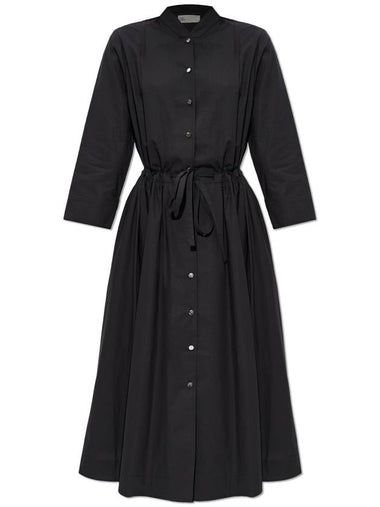 Tory Burch Cotton Dress With A Loose Fit, Women's, Black - TORY BURCH - BALAAN 1