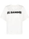 Logo Round Short Sleeve T-Shirt Natural - JIL SANDER - BALAAN 2