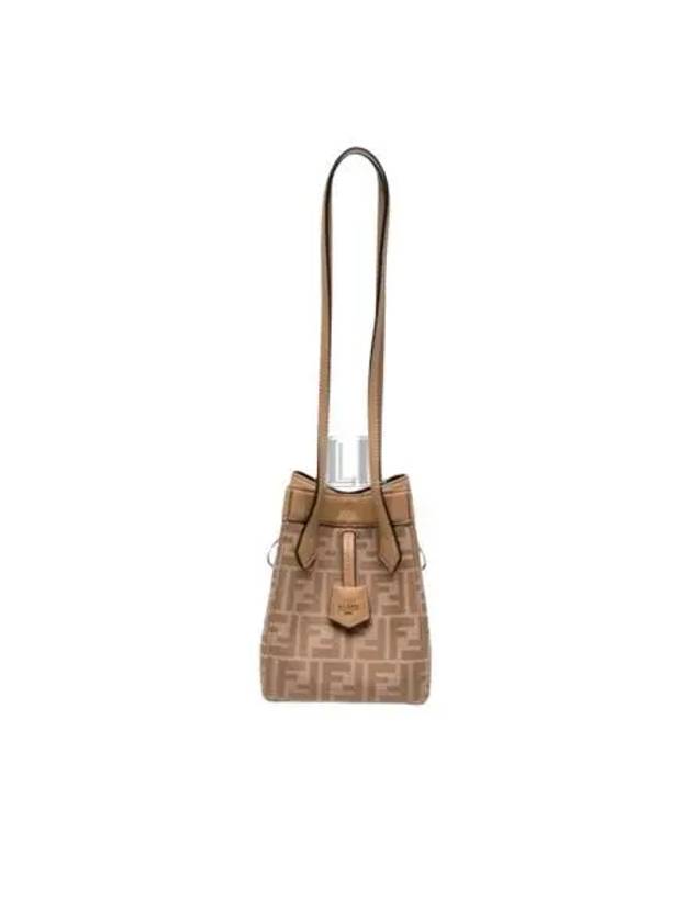 Origami FF Jacquard Mini Shoulder Bag Beige - FENDI - BALAAN 2