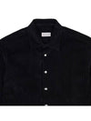 Men's Corduroy Slim Cut Long Sleeve Shirt Black - MONCLER - BALAAN 4