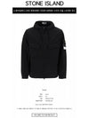 Cotton Twill Stretch Hooded Jacket Black - STONE ISLAND - BALAAN 3