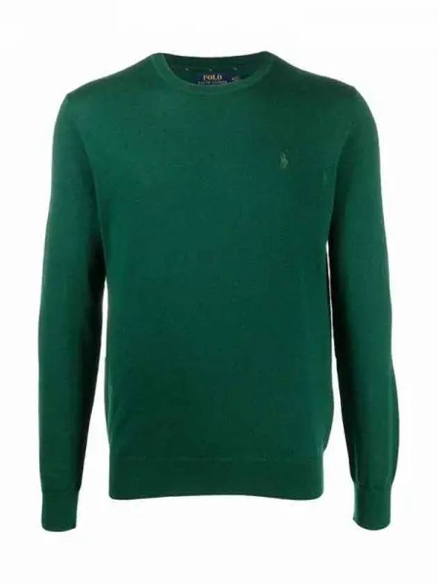 Men's Classic Crew Neck Wool Knit Top Green - POLO RALPH LAUREN - BALAAN 2