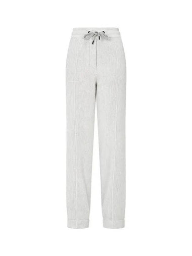 10 ePoint Women s Front String Ribbed Knit Pants Melange Gray 270178 - BRUNELLO CUCINELLI - BALAAN 1