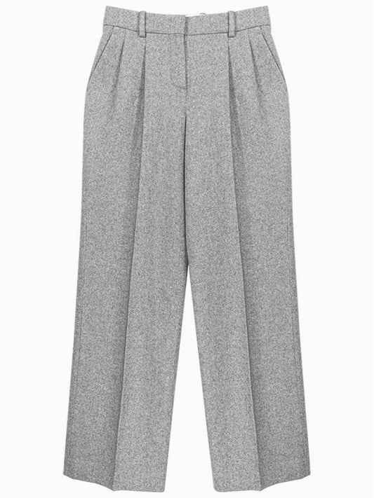Light Gray Women's Wool Wide Pants D436P309GVP M4300 - ERMANNO SCERVINO - BALAAN 1