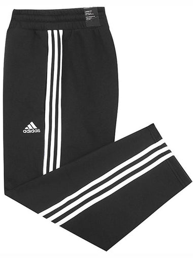 Essentials 3S Open Hem Fleece Track Pants Black - ADIDAS - BALAAN 1