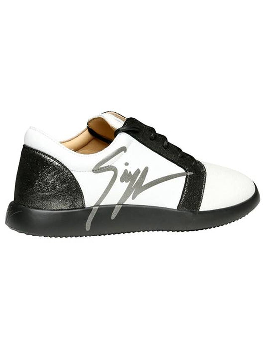 Men's RU80021 001 Graffiti Low Top Sneakers White Black - GIUSEPPE ZANOTTI - BALAAN 2