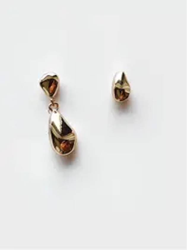 Lina water drop earrings gold - SOSOO - BALAAN 1